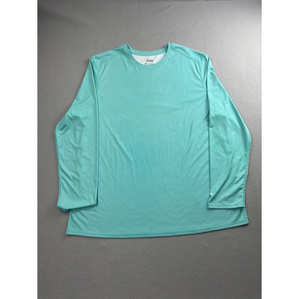 World Wide Sportsman Shirt Mens 2XL Seafoam Green Performance Fishing Graphic